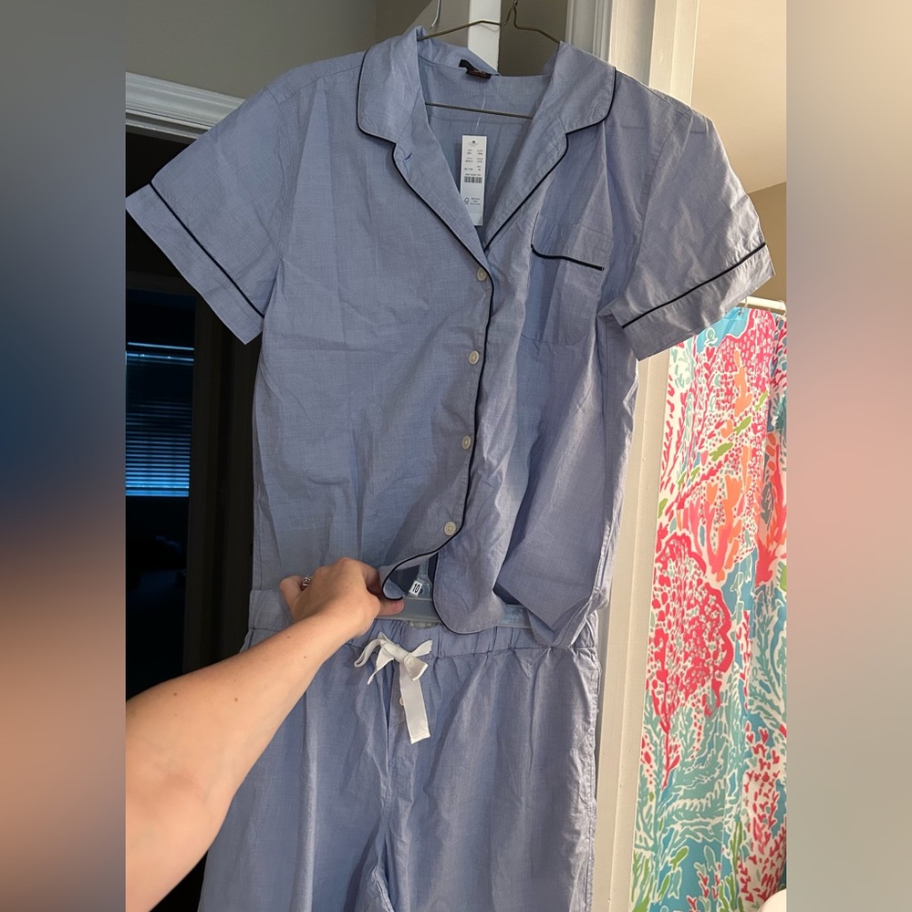 NWT JCREW Blue PJ Set